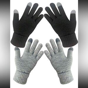 Cuffed Knit Wool Touchscreen compatible Winter Glove Set NEW 🏷️